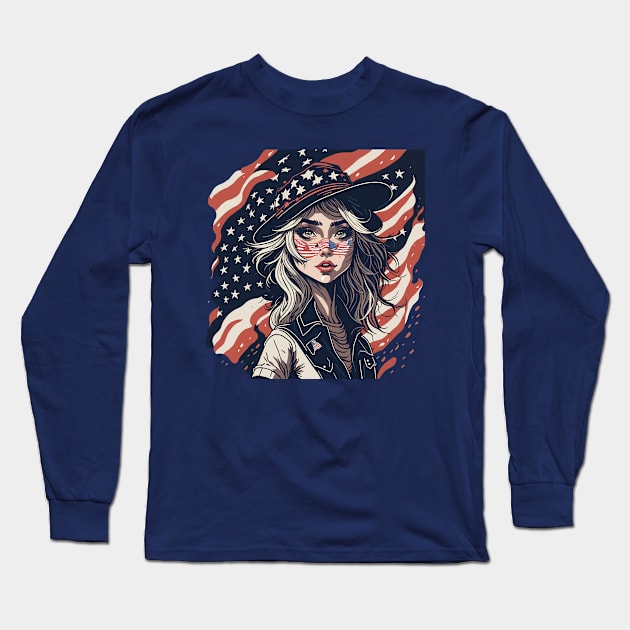 Patriotic Cat Mother Long Sleeve T-Shirt by By_Russso